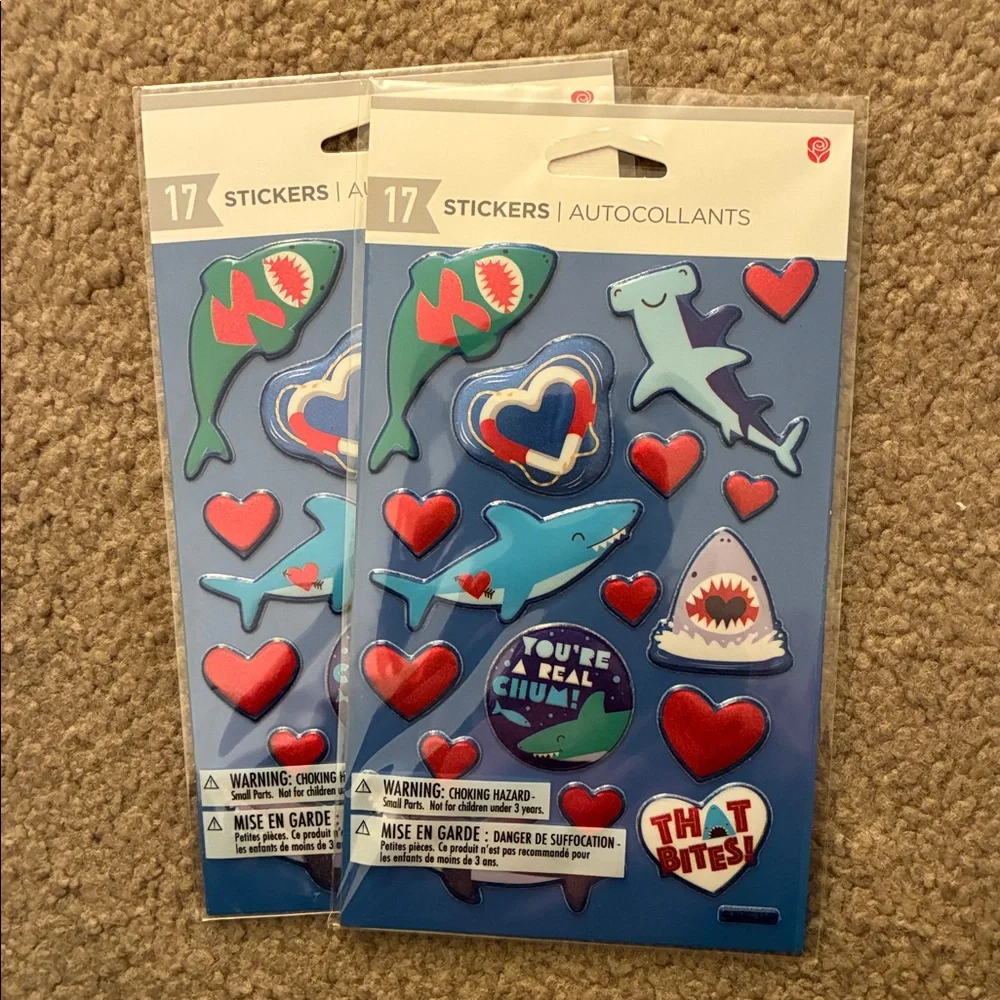 Valentine's Day Party Supplies - 264 Stickers & 6 Squishy Stress Hearts